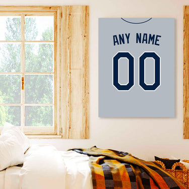 Tampa Bay Jersey Custom Canvas Print Wall Art for Boy Girl Men Women Baseball Personalized Canvas Art